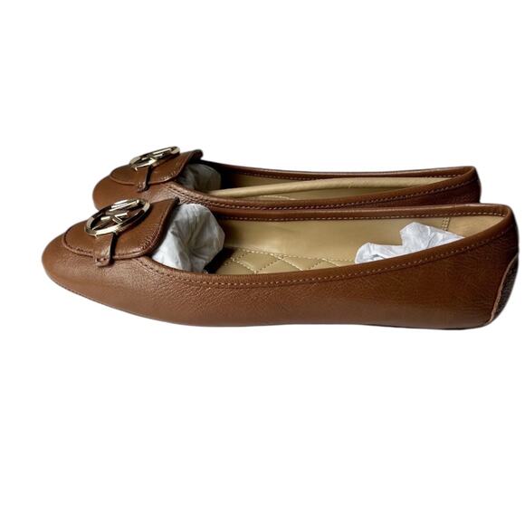 MICHAEL KORS Lillie Moccasin Luggage Brown US 6 M Flats Ballet Shoes NWOT - Picture 2 of 4